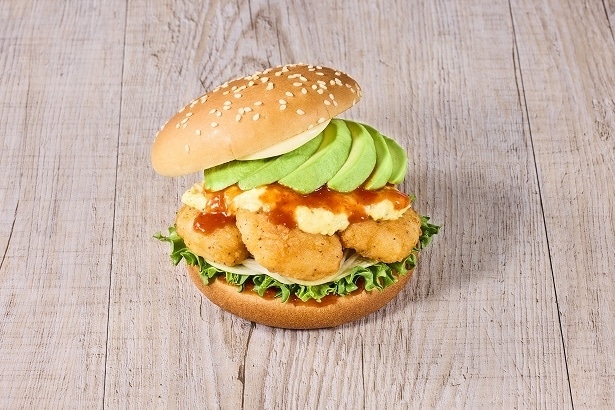 「アボカドシュリンプバーガー ～ホットソース」