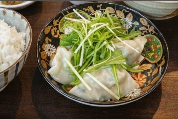「爆汁水餃子定食」