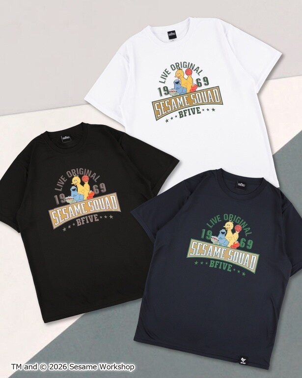「SESAME STREET SQUAD TEE」(各4900円)