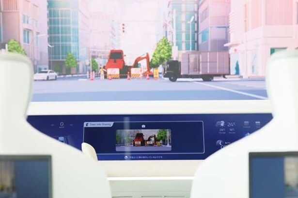 景色に合わせた案内が運転席のパネルに表示され、好みに合った提案をする