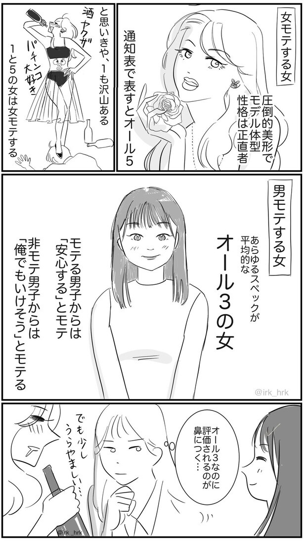 男にモテる女と、女にモテる女