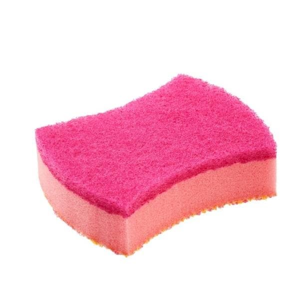 キズをつけずにこびりつき汚れを落とすマゼンタの不織布面