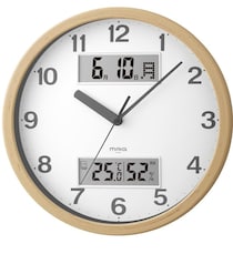 アナログの情緒とデジタルの利便性。一目で「今」のすべてがわかる、多機能の美【マグ】の掛け時計がAmazonに登場中‼