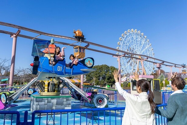 「東武動物公園」の遊園地エリアには、約30種類の多彩なアトラクションも！