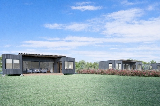 「シンフォニーヴィラ」外観。広々としたプライベート空間を確保