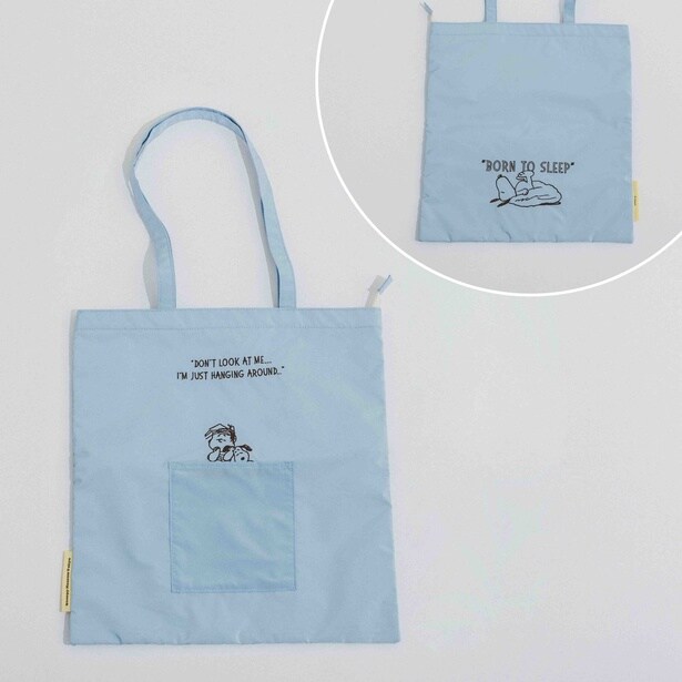 「刺繍フラットトートバッグ」