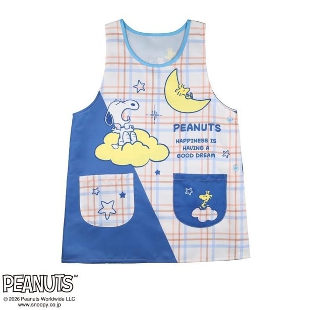 「エプロン スヌーピーと雲と月(ネイビー)」(各2409円)