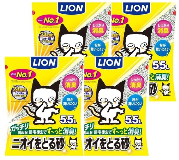 愛猫も飼い主も快適!猫トイレの気になるニオイに!固まる&消臭タイプの【ライオンペット】猫砂をAmazonでゲットしよう!