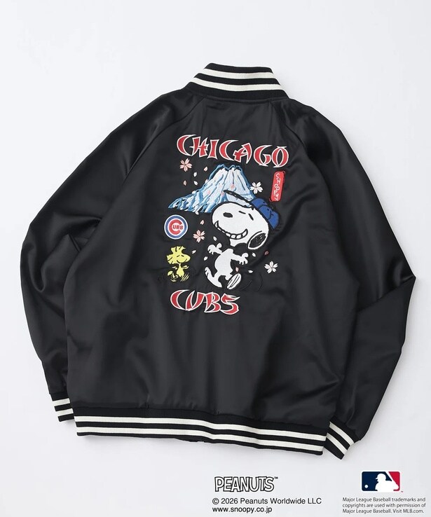 「【PEANUTS×MLB】和柄スカジャン(カブス)」(2万1780円)