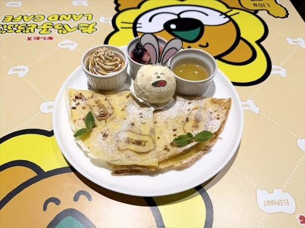 うさぎさんのとろけるしあわせクレープ(1580円)