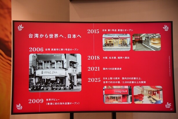 発表会では「ゴンチャ」のこれまでの歩みや、今後の展望なども語られた