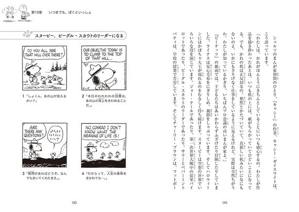 ファンの間で人気の作品も掲載。ほかにも、完璧主義者だったというシュルツのプロフェッショナルな仕事ぶりなど、ファン垂涎のエピソードやトリビアもたくさん紹介されている