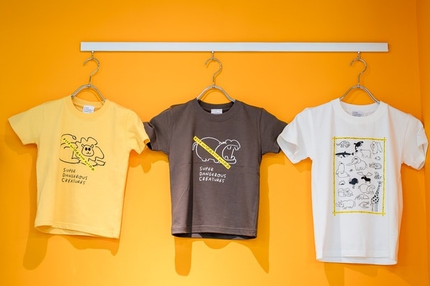 長場雄さん描き下ろしアートワークのKidsTシャツ(各2970円)