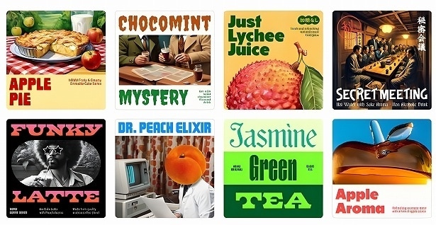 ドリンクをイメージしたアートも楽しい