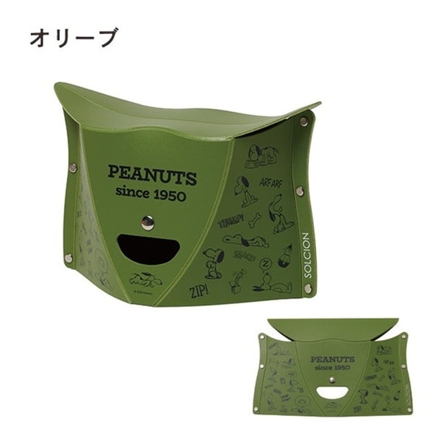 「PATATTO 折りたたみイス／1950s SNOOPY(オリーブ)」(2750円)