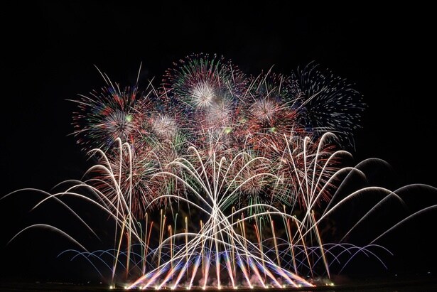 春の夜空を彩るの花火ショーのフィナーレは圧巻 / 大曲の花火-春の章-「新作花火コレクション2026/世界の花火 日本の花火」