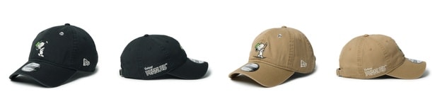「9TWENTY Vintage PEANUTS GOLF スイング」(各4620円、ブラック/カーキ)