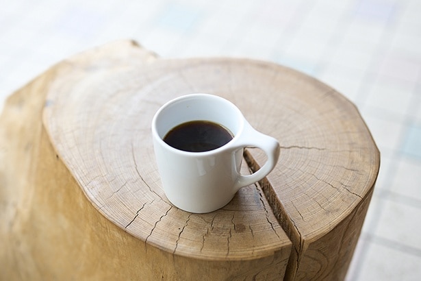 ドリップコーヒー600円。写真はエチオピア・ナチュラル。柑橘系のふくよかな酸味が印象的