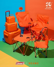 コールマン×ビームス、50周年の特別コラボ。クレイジーカラーで魅せるアウトドアコレクション登場