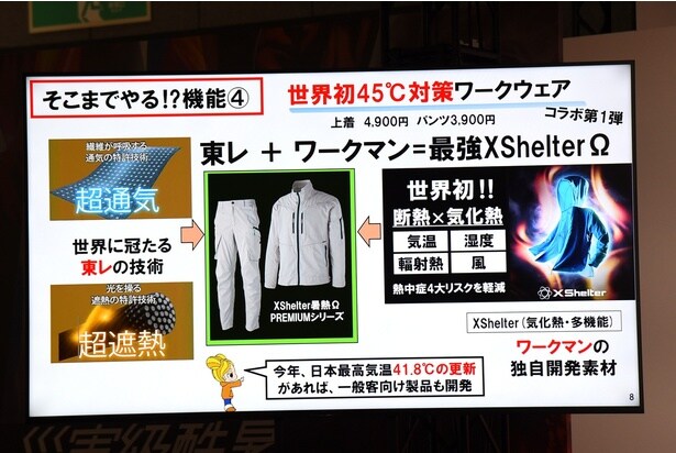 世界初45度対策ワークウェア