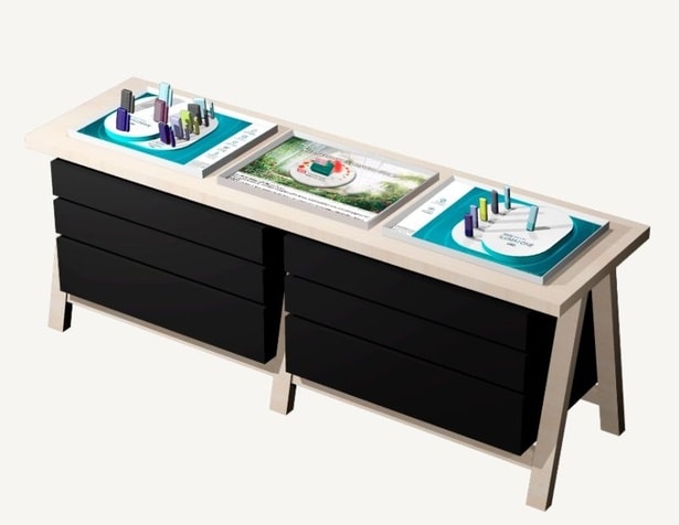 「テリア ブロッサム パール」仕様のディスプレイも展開される