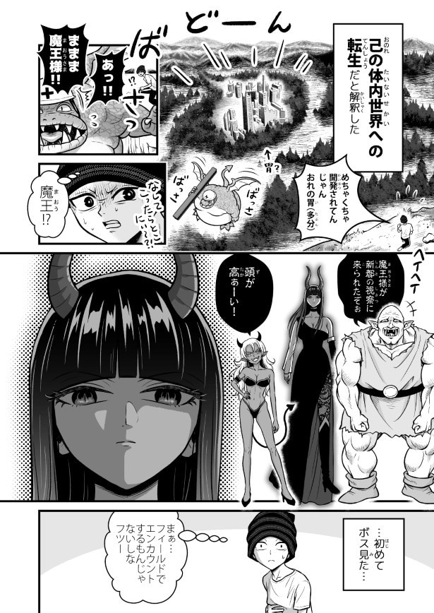 胃の部分の森林が伐採されていた。自然治癒力が落ちるのにも納得！
