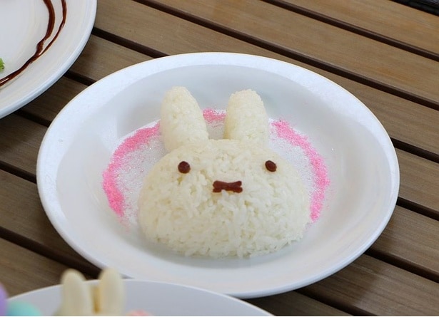 ライスのプレートまでかわいさ満点！