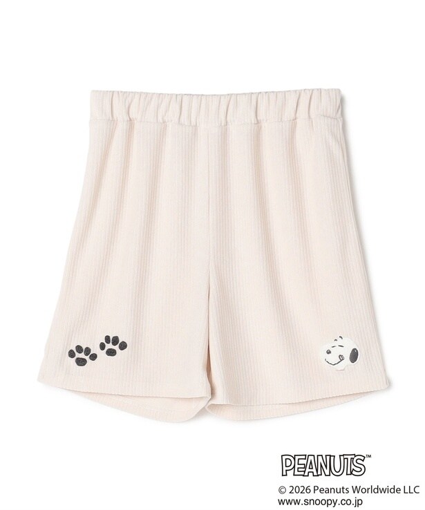 「パイルリブルームウェアハーフパンツ(アイボリー)」(3300円)