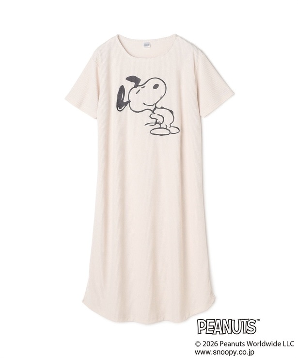 「パイルリブルームウェアワンピース(アイボリー)」(4950円)
