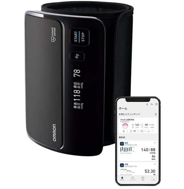忙しい朝でもサッと測定！チューブレス設計で手軽に使えて、スマホ連携で健康管理もラクラク。【オムロン】血圧計がAmazonで！