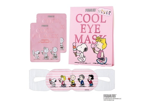 「ピーナッツ クールアイマスク 2枚(ピーチソルベ)」(550円)