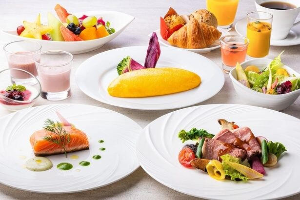 7時~10時までは、厳選素材を活かした朝食ブッフェタイム
