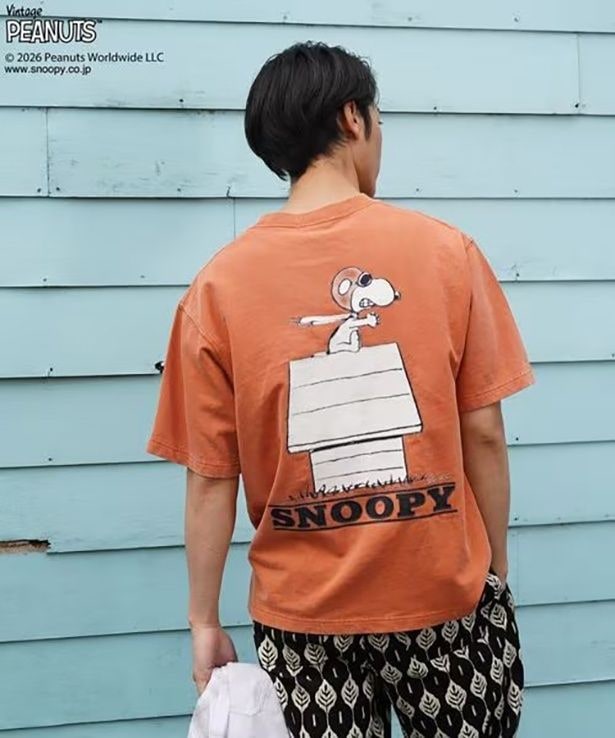 「【PEANUTS×BAYFLOW】ピーナッツアソートTシャツ(オレンジ)」(6990円)