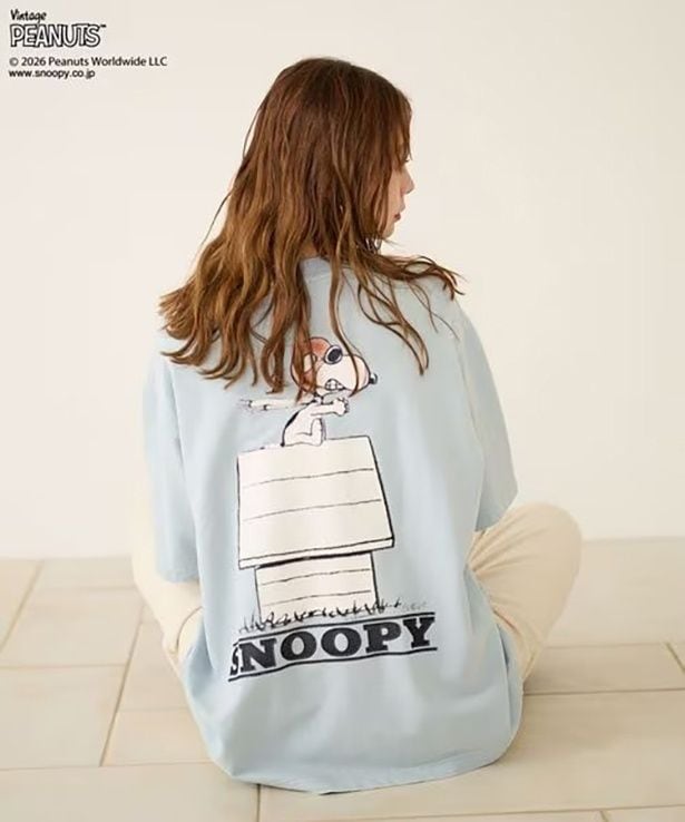 「【PEANUTS×BAYFLOW】ピーナッツアソートTシャツ(ライトブルー)」(6990円)