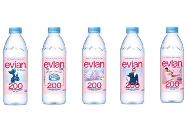 【画像】エビアン創業200周年を記念して発売される限定デザインボトル全5種