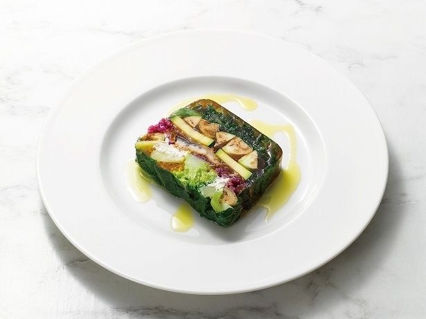 「薩摩川内鰻と野菜のテリーヌ～ゆずぽん酢風味～」