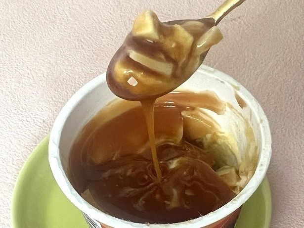 なめらかで、とろとろのキャラメルソースが最後まで味わえる