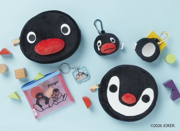 「ピングー」や「ピンガ」の顔型ポーチがかわいい