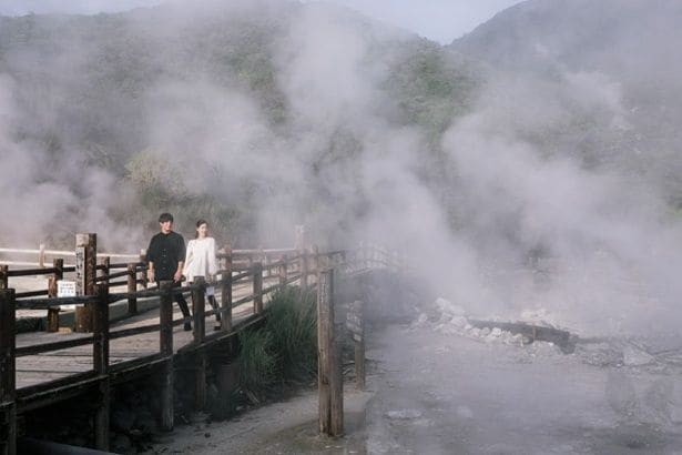 「界 雲仙」での燗つけ見学の様子