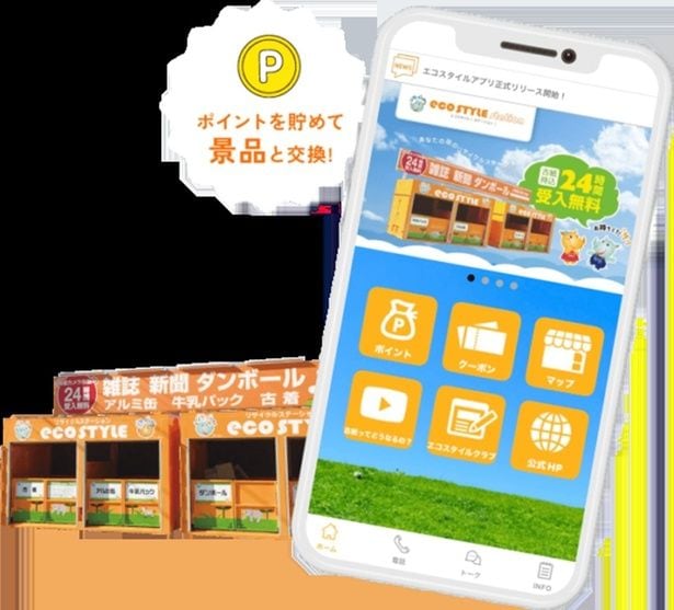 【画像】同社が開発したeco STYLEアプリ