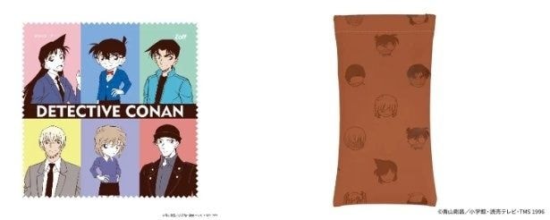 付属品としてコラボメガネすべてにコラボ限定デザインのオリジナルケースとメガネ拭きが付いてくる