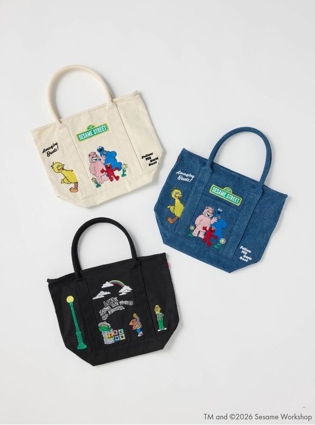 「(SESAME STREET) FRIEND TOTE」(各5940円)