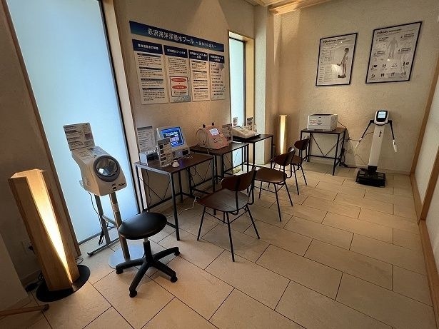 ラウンジにはウェルネスルームがあり、自由に使える