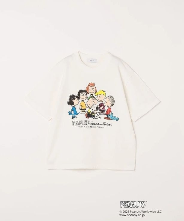 「SHIPS any: SNOOPY コラボ グラフィック プリント Tシャツ<KIDS>(ホワイトその他)」(5500円)