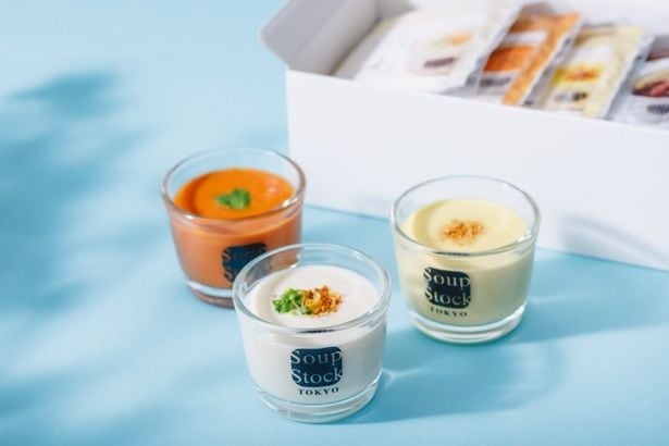 【写真】「ヴィシソワーズ」を含む「冷たいスープ」各種や彩り豊かな野菜をスープで楽しめるセット