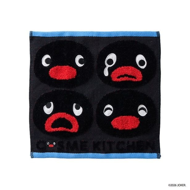 「<ピングー>タオルハンカチ ブラック」(1650円)