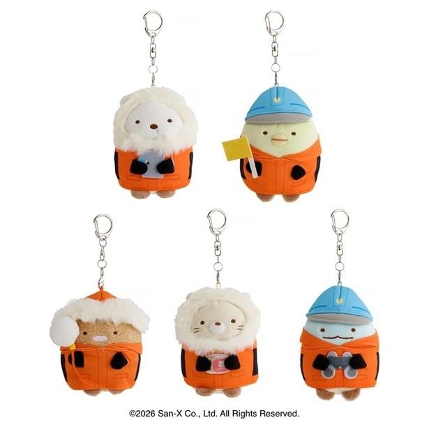 大南極展×すみっコぐらし ぶらさげぬいぐるみ(各1900円)