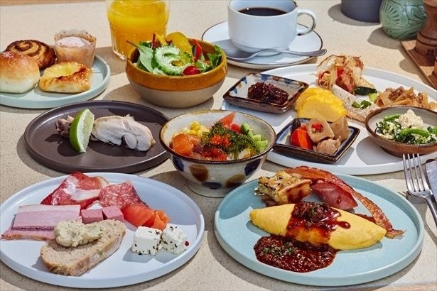 「ザ・マーサンズ・ビーチハウス」の朝食ビュッフェ