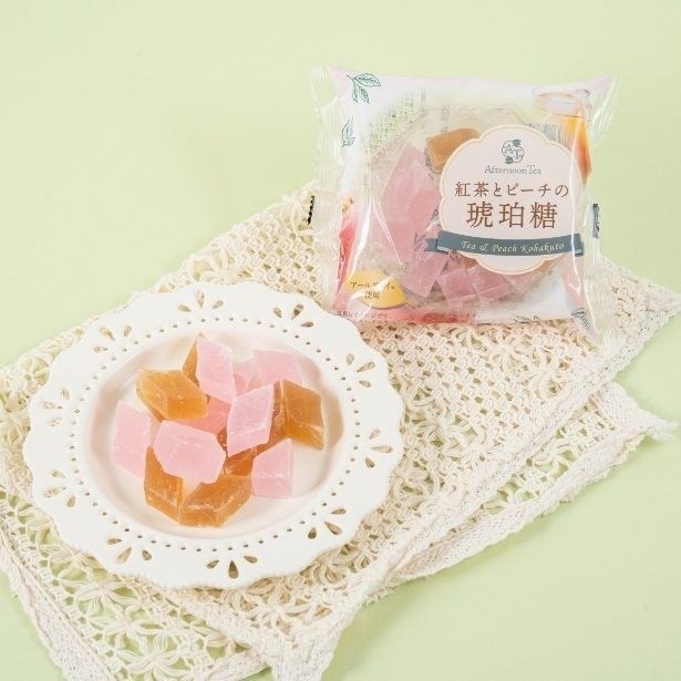 「紅茶とピーチの琥珀糖」(450円)