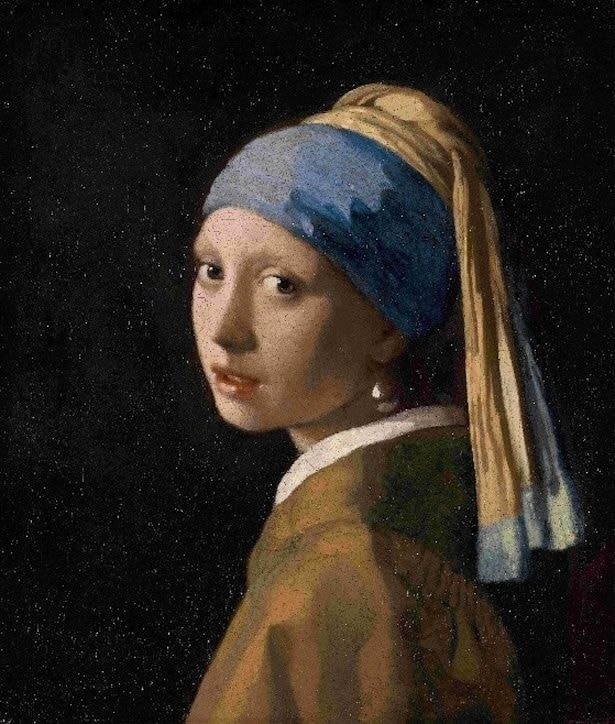ヨハネス・フェルメール　《真珠の耳飾りの少女》1665年頃　44.5×39.0センチ 油彩・カンヴァス